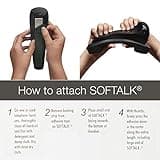 Softalk Antibacterial Black Phone Shoulder Rest | Landline Telephone Accessory (00101M)