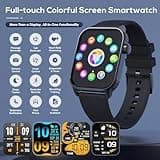 TRAUSI Smart Watches for Women Men, 1.83" HD Smartwatch with 120 Sports Modes, IP67 Waterproof, Bluetooth Call and Music Control；Heart Rate and Sleep Monitor (Black)