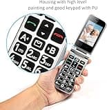 artfone 4G Cell Phone for Seniors丨Flip Phone Unlocked with 2.4" LCD丨SOS Button丨Time Reporting丨Speed Dial丨Big Buttons Dumbphone丨Loud Speaker丨FM Radio丨Charging Dock丨Easy-to-Use丨USB-C,T-Mobile - Grey
