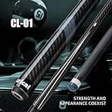 CRICAL Carbon Fiber Pool Cue Stick 58" Billiard Cue Sticks Professional Low Deflection Pool Sticks with 3/8 * 8 Pin Joint and 12.5mm Tip
