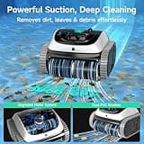 (2025 Upgrade) WYBOT C1 Robotic Pool Vacuum for Inground Pools, 150min Runtime Cordless Pool Cleaner, 4-in-1 Wall & Waterline Cleaning Up to 1,614Sq.ft, Smart Navigation, App Support