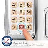 Panasonic Cordless Phone with Answering Machine, Link2Cell Bluetooth, Voice Assistant and Advanced Call Blocking, Expandable System with 4 Handsets - KX-TGD864W (White)