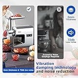 Sinyder Electric Meat Grinder,3000W Max Heavy Duty Stainless Steel Meat Mincer with 2 Blades,3 Grinding Plates,Sausage Stuffer Tubes & Kubbe Kit for Home & Kitchen Using