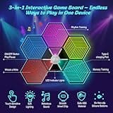 Yeaye Kids Memory and Rhythm Game Board - 3 Fun Modes with 8 Level Challenges, Hand-Eye Coordination and Focus Training, Rechargeable Portable Educational Toy, Screen for Ages 3+
