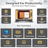 Dell Latitude 5550 5000 Business Laptop Computer, Intel 12-Core Ultra 7 155U (Beat i7-1355U), 64GB DDR5 RAM, 2TB SSD, 15.6" FHD, WiFi 6, Thunderbolt 4, Backlit Keyboard, Fingerprint Reader, Win11 Pro