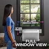 Profile AHTT08BC Clearview Air Conditioner 8,300, WiFi Enabled, Ultra Quiet for Medium Rooms up to 350 Sq. FT, Full Window View with Easy Installation, Flex-Depth Design, 8300 BTU, White