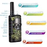 Walkie Talkies for Kids 22 Channel 2 Way Radio 3 Miles Long Range Handheld Walkie Talkies Durable Toy Best Birthday Gifts for 6 Year Old Boys and Girls fit Adventure Game Camping (Green Camo 1)