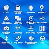 Upgraded Android 14 Car Radio for Toyota RAV4 2013-2018 4+64G with Wireless Carplay&Android Auto 10.1" Ultra HD Touchscreen, AM/FM/RDS, Backup Camera, SWC