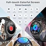 DIVOAZBVO Smart Watches for Women Men, 1.39" HD IPS Touchscreen Smartwatch with 120 Sports Modes, Heart Rate/Sleep Monitor, IP67 Waterproof, Bluetooth Call & Music Control for iPhone/Android (Black)