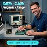 SeeSii TinySA Ultra+ ZS407 7.3GHz Spectrum Analyzer: 2025 Upgraded 4 Inch HW V0.5.4 100kHz-7.3GHz Handheld Tiny Frequency Analyzer - 2-in-1 RF Signal Generator 100kHz to 900MHz MF/HF/VHF UHF Input