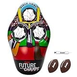 Franklin Sports Kids Football Target Toss Game with 3 Target Holes - 2 7.25" Footballs Included with Pump - 45" Tall