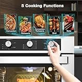 Thermomate 24" Gas Wall Oven, ETL Certified, 2.12 Cu.ft. Natural Gas With 5 Cooking Functions and Rotisserie, Built-in With Mechanical Knobs Control, Stainless Steel