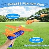 Fuwidvia 3 Pack Airplane Launcher Toys, 13.2'' LED Foam Glider Catapult Plane Toy for Boys, 2 Flight Modes Outdoor Flying Toys Birthday Gifts for Boys Girls 4 5 6 7 8 9 10 11 12 Year Old