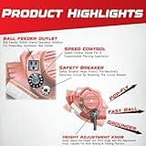 Heater Power Alley Pro Real Baseball Machine - Adjustable Design, Pitches Real Baseballs Up to 45 MPH, Accurate and Portable Training Tool for Batting, Pitching, and Field Practice