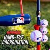 Franklin Sports Kids Batting Tee - MLB 2-in-1 Grow-with-Me - Adjustable Youth Hitting Tee - Perfect for Teeball and Baseball, Multi