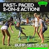 GoSports Slammo Game Set (Includes 3 Balls, Carrying Case and Rules) - Outdoor Lawn, Beach & Tailgating Roundnet Game for Kids, Teens & Adults
