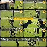 Apex Sports 12x6 FT Soccer Goal with Precision Target – Portable Soccer Net with Removable 10-Hole Target, Portable Design, Quick Setup, Ground Stakes & Collapsible Frame for Indoor/Outdoor Training