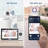 VTech Upgraded Smart WiFi Baby Monitor, 1080p FHD Camera and 5" HD IPS Display, Free App with Motion Video, Sound/Motion Detection and Notifications, Fully Remote Pan-Tilt-Zoom: VM901