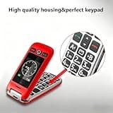 artfone G6 Pro Red - 4G LTE Flip Phone Unlcoked丨Cell Phone for Seniors丨2.4" Dual-LCD丨SOS Button丨Loud Speaker丨Camera丨Charging Dock丨Talking Clock丨Speed Dial丨 Hands-free丨Dumb Phone丨Caller-ID丨Large Fonts