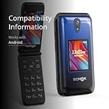 Schok 4G Flip Phone Unlocked, 3.2" Dual Screen Flip Phones for Seniors & Kids, Basic Phone for Travel,AT&T/T-Mobile Compatible, Big Button, Replaceable Shells (Blue/Red)
