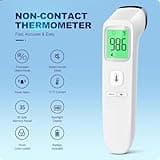 No-Touch Thermometer for Adults and Kids, Accurate Digital Baby Thermometer, Fever Alarm & Silent Mode, 2 in 1 Forehead & Object Mode