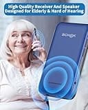 Schok 4G Flip Phone Unlocked, 3.2" Dual Screen Flip Phones for Seniors & Kids, Basic Phone for Travel,AT&T/T-Mobile Compatible, Big Button, Replaceable Shells (Blue/Red)