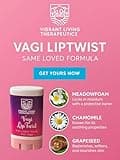 Vibrant Living Therapeutics| VagiLipTwist | Natural Comfort Balm | Daily Feminine Moisturizing Relief | With Meadowfoam, Grapeseed & Chamomile | Discreet Intimate Balm, Healthcare Expert Developed