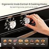 VIKIO HOME Electric Single Wall Oven 24 Inch, 2.83 Cu.Ft Built-in Convection Oven with 8 Cooking Functions, 3220W, 240V, Mechanical Knob Control for Big Family