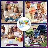 HDPERMNO Electronic Puzzle Game, Interactive Digital Travel Game for Kids 8-13, Pink and Blue Colors (Bright Blue)