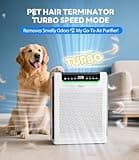 Air Purifiers for Home Large Room, Cover Up to 2600 Ft² with Washable Filters, Powerful Turbo Mode, PM2.5 Air Quality Display, 22dB Sleep Mode, Air Cleaner for Pets Hair, HAP607, White